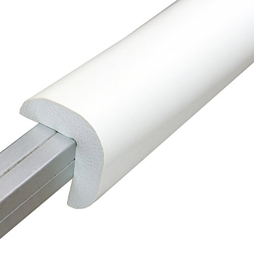 TUKA 5 Metros Protector Borde Anti-Golpe, Espuma Forma de L para Mesa Borde, anticolisión Tira para Seguridad Bebés y niños, Suave Protectores para Bordes, Extra DENSOS. Blanco, TKD7000-set-white