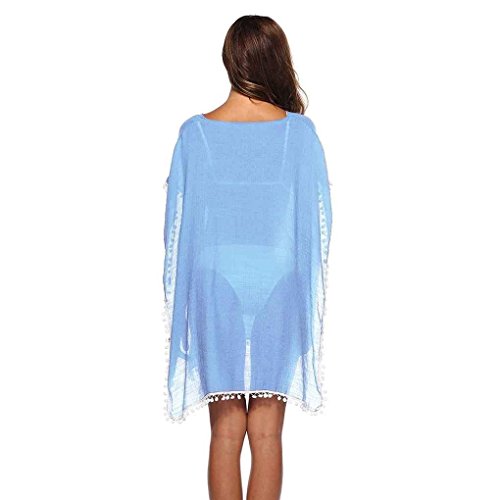 Túnica De Playa Mujer Fashion Casual Anchas Abiertas Bikini Cover Up Elegantes Transparentes Aireado Modernas Casual V Cuello con Tassel Poncho De Playa Vestidos De Verano Vestido Playa