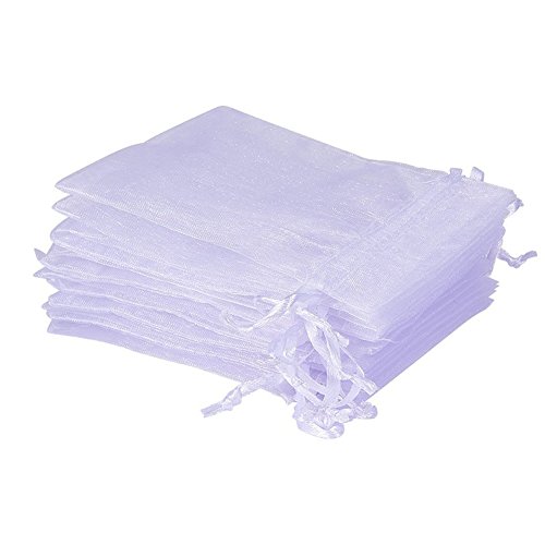 UCLEVER 50 Piezas bolsitas de organza Bolsas de Tul para Regalos Joyas Bodas Tansparente Blanco 17x23 cm