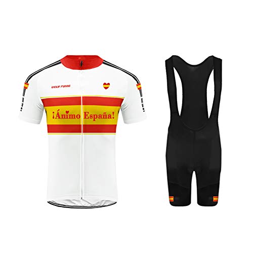 Uglyfrog ¡Vamos España! Maillots de Ciclismo Hombres Manga Corta GQL01