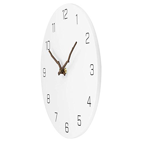 UHRKS Reloj de Pared Moderno Escritorio y estantería Relojes de Mesa Despertador de cabecera, Reloj de Viaje con batería Reloj de Pared Hogar silencioso Decoración sin tictac (Manos de Ramas)