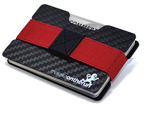 Ultra-Slim Minimalist Card Holder (Real Carbon Fibre). NFC & RFID Blocking Protection. (Minimalist Wallet, Slim Credit Card Wallet for Men, Thin Designer Billfold, Mini RFID Card Case) (Black)