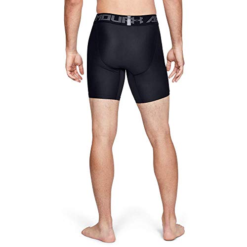 Under Armour HeatGear ARMOUR 2.0 COMP Shorts, Pantalón Corto Hombre, Negro (Black/Graphite 001), L