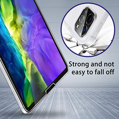 UniqueMe [2 Pack] Protector de Pantalla para iPad Pro 2020 11“ y [1 Pack] Protector de Lente de cámara para iPad Pro 2020 11“ cámara, [Cobertura máxima][Sin Burbujas] HD Cristal Vidrio Templado