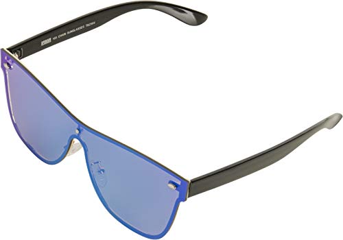 Urban Classics 103 Chain Sunglasses Gafas de sol, Negro (Blk/Blue), Talla única Unisex Adulto