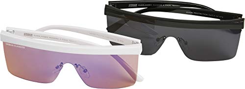 Urban Classics Sonnenbrille Sunglasses Rhodos 2-Pack Gafas, black/white, Talla única Unisex Niños