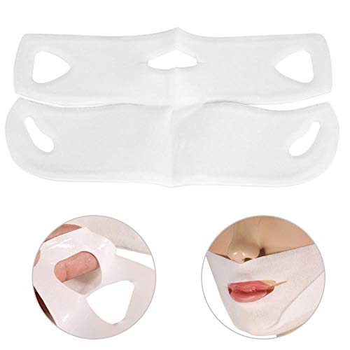 V Zone Gel Pad Parche de elevación para Chin Up y línea V, paquete de 10 V Forma de máscara para barbilla Contornos de línea Lifting Up hidratante reafirmante Cuidado facial