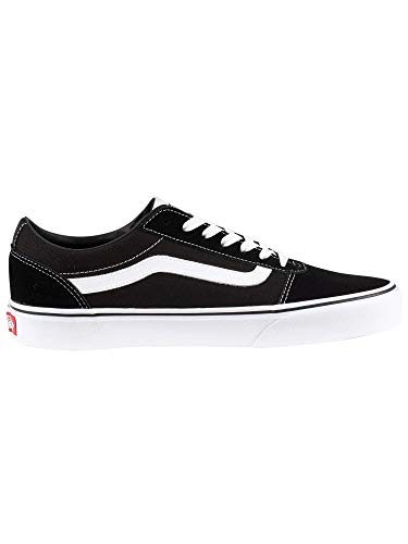 Vans Ward Canvas, Zapatillas Hombre, Negro ((Suede/Canvas) Black/White C4R), 42.5 EU