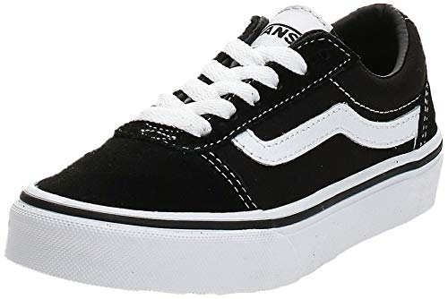 Vans Ward Suede/Canvas, Zapatillas Unisex Niños, Negro ((Suede/Canvas) Black/White Iju) 28 EU