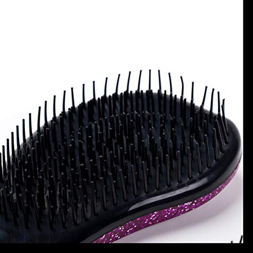 Venta al por mayor Magic Handle Comb Antiestático Masaje Cepillo para el cabello Tangle Desenredar Ducha Masaje Cepillo para el cabello Peine Salon Hair Styling Tool, Uva púrpura, CHINA