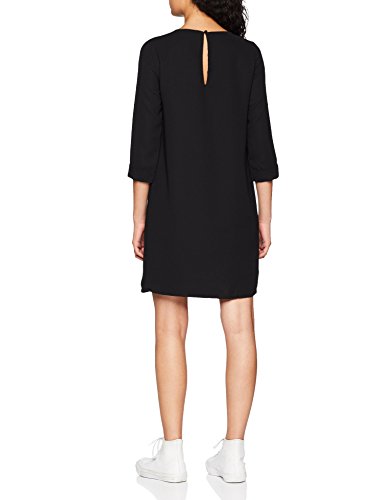 Vero Moda Vmgabby 3/4 Short Solid Dress Noos Vestido, Negro (Black Black), 36 (Talla del Fabricante: X-Small) para Mujer