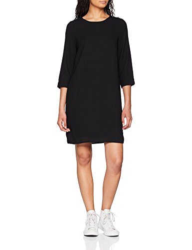 Vero Moda Vmgabby 3/4 Short Solid Dress Noos Vestido, Negro (Black Black), 36 (Talla del Fabricante: X-Small) para Mujer