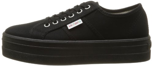 Victoria Basket Lona Plataf, Zapatillas Bajos de Deporte Unisex, Negro (10 Negro), 36 EU