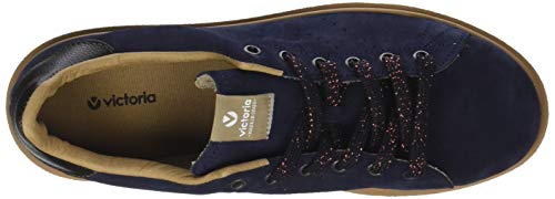 Victoria Deportivo Serraje/Caramelo, Zapatillas para Mujer, Azul (Marino 30), 36 EU