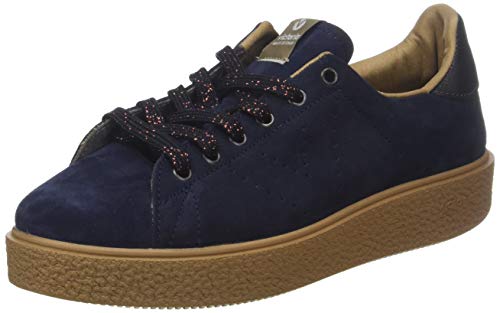 Victoria Deportivo Serraje/Caramelo, Zapatillas para Mujer, Azul (Marino 30), 36 EU