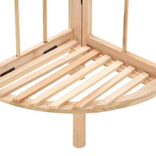 vidaXL Estantería Esquina Madera Cedro 27x27x110 cm Estante Repisa Organizador