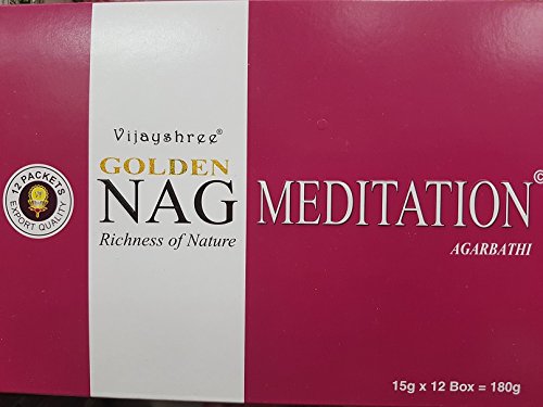 Vijayshree Incienso Golden Nag Meditation 12x15g