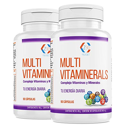 Vitaminas, minerales, complejo multimineral, cansancio y fatiga, hierro, acido fólico, b12, bienestar, 180 capsulas. (MULTIVITAMINAS PACK)