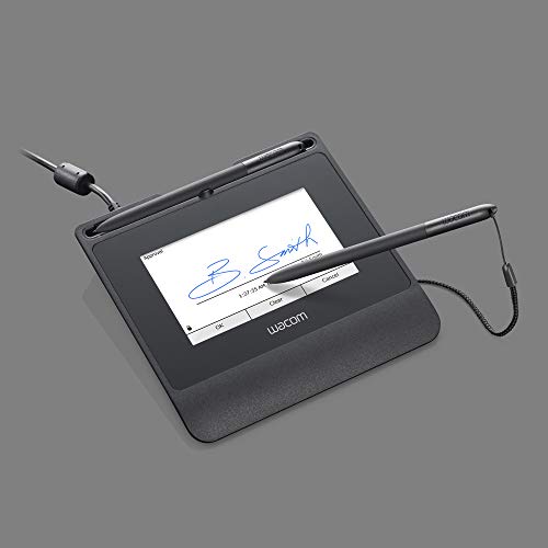 Wacom Signature Set con Tableta STU-540 con Pantalla LCD en Color de 5” y Sign Pro PDF para Windows, Capture firmas electrónicas manuscritas al Instante con el lápiz inalámbrico y sin Pila