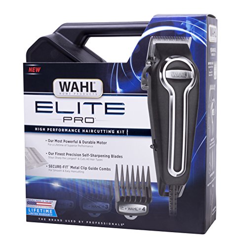 Wahl Elite Pro Cortadora eléctrica, Negro y Plata, corriente alterna