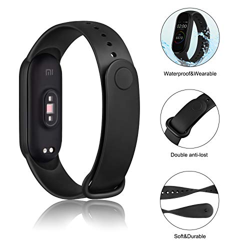 Wanme 6 Piezas Correa para Xiaomi Mi Band 4 Xiaomi Mi Band 3 Pulseras Reloj Silicona Banda Original para Xiaomi Mi Smart Band 4 Recambio Correa (6 Colores-A)