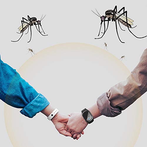 Warooma - Pulsera repelente de mosquitos ultrasónicos, 2 unidades, electrónica biónico, repelente de mosquitos no tóxicos, para bebés, niños y adultos