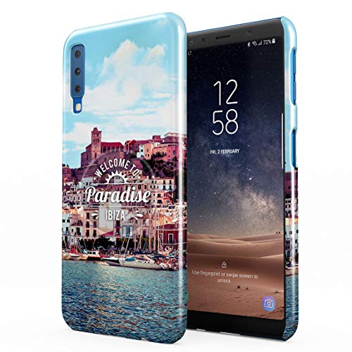 Welcome To Paradise Ibiza San Antonio Eivissa Tropical Chill Island Hard Thin Plastic Phone Case Cover For Samsung Galaxy A7 2018