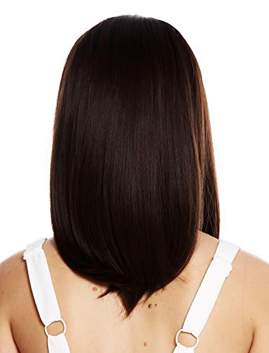 WIG ME UP- Z1952-8/33 peluca de mujer pelo medio largo liso raya en medio color castaño caoba mix