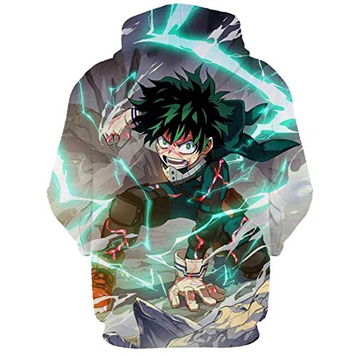 XIAOSICHUAN Sudadera con Capucha De ImpresióN Digital 3D De Alta DefinicióN My Hero Academia ImáGenes De Dibujos Animados Sudaderas con Capucha Deportivas Casuales Grandes Yardas S-5XL (2XL)