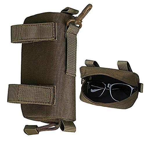 Xidan 1000D Nylon Tácticamente Molle Estuche de gafas Caja de gafas de sol con ganchos