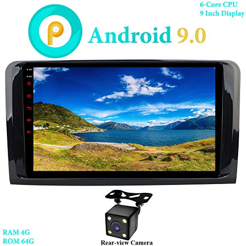 XISEDO 9 Pulgadas Android 9.0 Autoradio In Dash Radio de Coche 6-Core RAM 4G ROM 64G Car Radio Estéreo para Mercedes-Benz ML/GL (con Cámara Trasera)