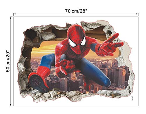 XXXL 3D Spiderman Pegatinas de pared Pegatina Niños Muchachos Habitación Calcomanía Art º Mural Decoración Decoración