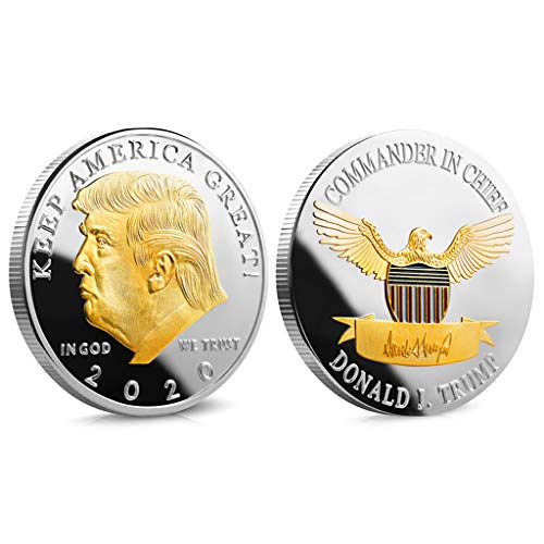 Ycncixwd 2020 Donald J. Trump Presidente de los Estados Unidos placa conmemorativa en relieve recuerdo moneda colección Año Nuevo regalo