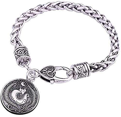 Yiffshunl Pulsera Joyas de Animales para Adolescentes Pulsera de dijes Pulsera de Cadena de Trigo Longitud de Cadena 20Cm Pulsera para Mujer para Hombre Brazalete Regalo para Hermana