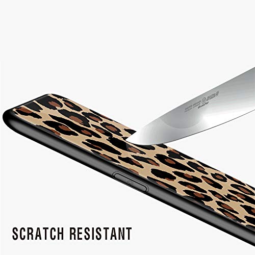 Yoedge Redmi Note 7 Funda, Resistente a los Arañazos Carcasa con Dibujos Animados Diseño [Bordes en Suave TPU Silicona] Híbrida Tempered Vidrio Case Cover para Xiaomi Redmi Note 7, Leopardo 2