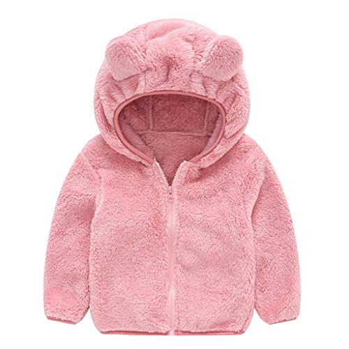 YWLINK Abrigo Bebe NiñA BebéS ReciéN Nacidos Bebé NiñOs NiñA Sudadera con Capucha De Dibujos Animados Abrigo CáLido Chaqueta De OtoñO E Invierno Ropa De AlgodóN(Rosado,2-3 años/110)