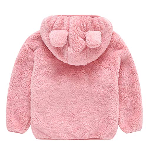 YWLINK Abrigo Bebe NiñA BebéS ReciéN Nacidos Bebé NiñOs NiñA Sudadera con Capucha De Dibujos Animados Abrigo CáLido Chaqueta De OtoñO E Invierno Ropa De AlgodóN(Rosado,2-3 años/110)