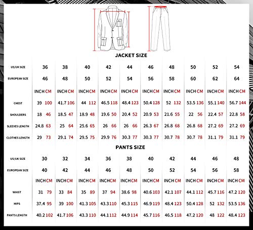 YYI Hombre Jacquard, 2 Piezas, Traje de Doble Botonadura, Cena de Boda, Esmoquin para Hombre, Chaqueta y pantalón de Negocios