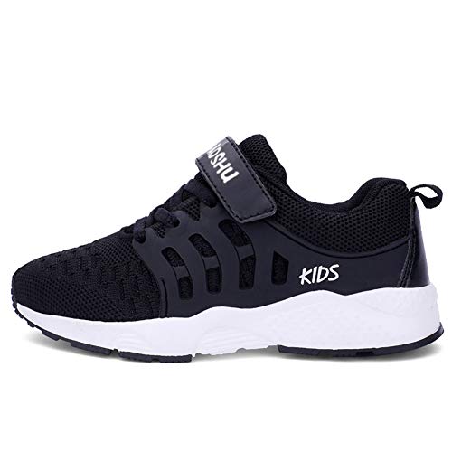 Zapatillas de Deporte de Moda para Niños Zapatillas Deportivas Transpirables para Niños y Niñas（34 EU,Negro