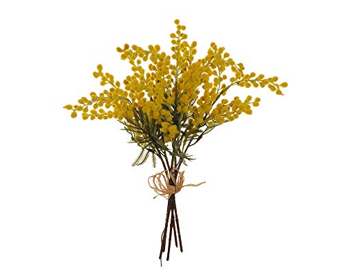 Zelda Mimosa - Ramo de 5 Tallos, 42 cm, Flores Artificiales, decoración para Regalo de Fiesta de Mujer
