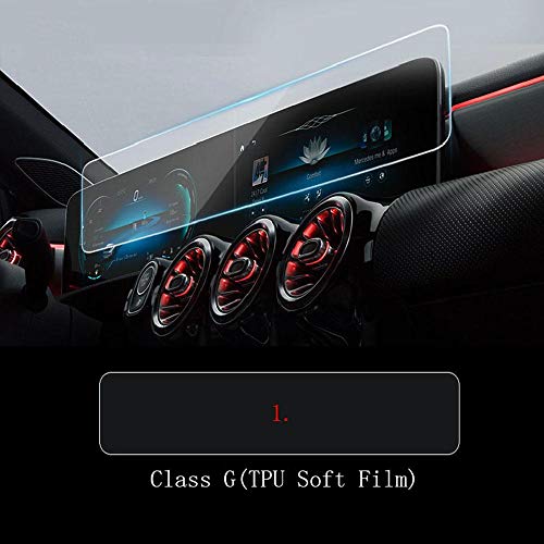 ZMMWDE Película de navegación GPS para automóvil Pantalla LCD Vidrio Templado Protector Antiarañazos ,para Mercedes Benz Clase G G63 G65 G500 G350 2018-2020 Vidrio Templado 1   Juego