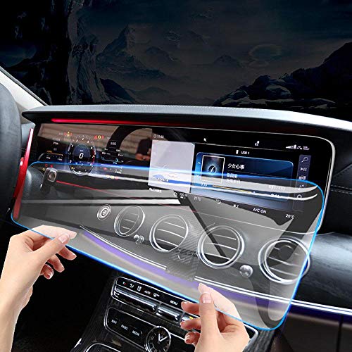 ZMMWDE Película de navegación GPS para automóvil Pantalla LCD Vidrio Templado Protector Antiarañazos ,para Mercedes Benz Clase G G63 G65 G500 G350 2018-2020 Vidrio Templado 1   Juego