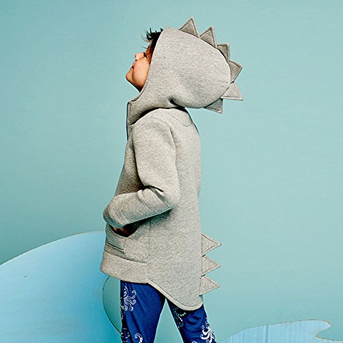 ZODOF Niños Chaqueta Dinosaurio Boy Abrigo con Capucha Bebé Niña Linda del Muchacho Cuello Redondo de Manga Larga Tops Ropa de la Familia del Color del Caramelo Chaquetones Ropa Bebe