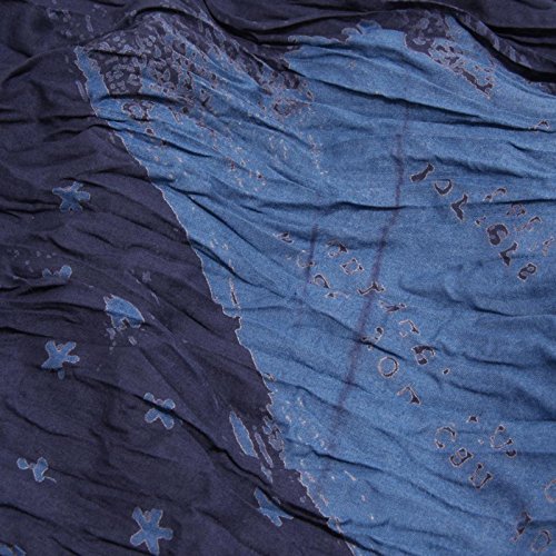 1211G sciarpa blu DONNA KARAN NEW YORK COTONE women scarf [UNICA]