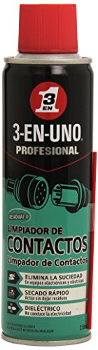 3 EN UNO Profesional 34474 - Limpiador de Contactos en Spray, Incoloro - 250 ml