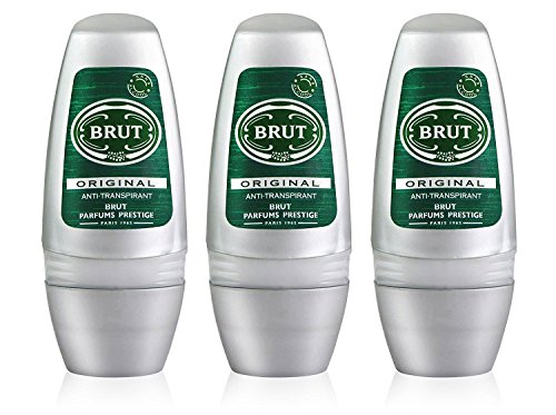 3 x Brut Original para hombre Roll On Desodorante antitranspirante 50 ml por Faberge
