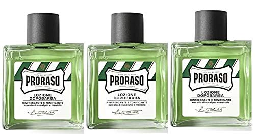 3 x Proraso Aftershave lozione Tonic de afeitar Agua 100 ml Colonia Cologne de agua