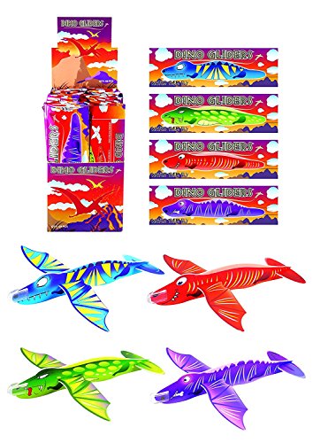 48 x Dinosaur Polystyrene Dino Gliders - Wholesale Bulk Buy [Toy] by Henbrandt