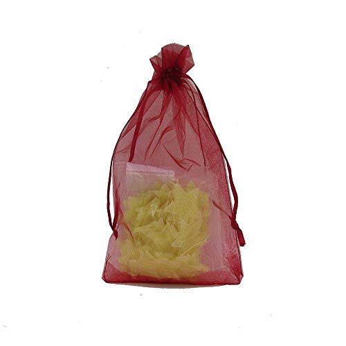 50 Piezas (10 tamaños) Bolsas de Regalo de Organza Caja Navidad Caja de Dulces de Boda Bolsas de Chocolate Bolsas de Dulces de Regalo, Rosa púrpura, 5x7 cm