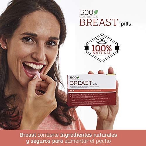 500Cosmetics Breast - Complemento Natural para la mujer - Ingredientes 100% Naturales - Fabricado en la UE - 60 Tabletas. (1)